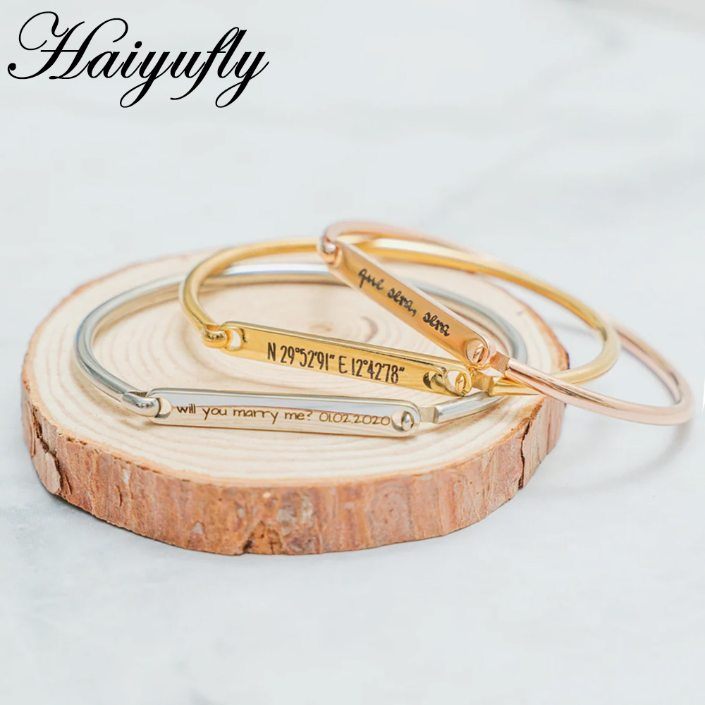 Haiyufly graweruj imię bransol – Coordinates Bracelet recenzja i cena