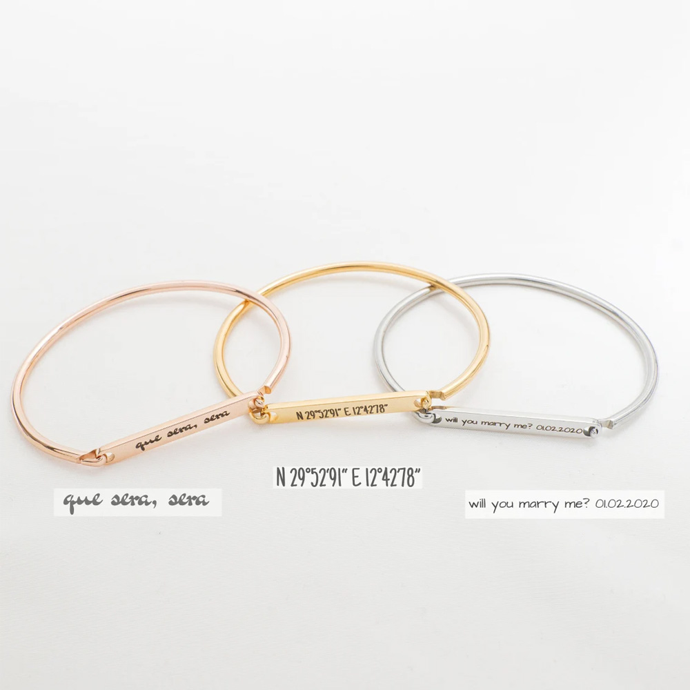 Haiyufly graweruj imię bransol – Coordinates Bracelet recenzja i cena